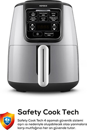 Karaca Air Pro Cook Xl 2 In 1 Konuşan Airfryer Cool Gray