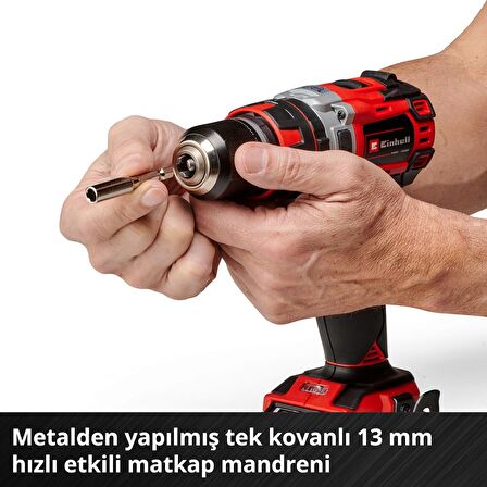 Einhell Professional Akülü Darbeli Vidalama TP-CD 18/50 Li-i BL Solo Power X-Change (18V, Kömürsüz, 50 Nm, Darbeli Vidalama Fonksiyonu, 2 Vites, 13 mm Mandren, akü dahil değildir)