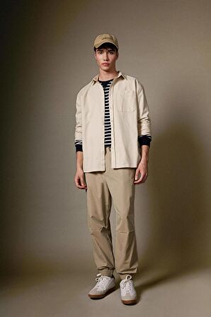 DeFacto Jogger Gabardin Pantolon Regular Beli Bağcıklı Cepli Lastikli Paça B7493AX24SPBG783