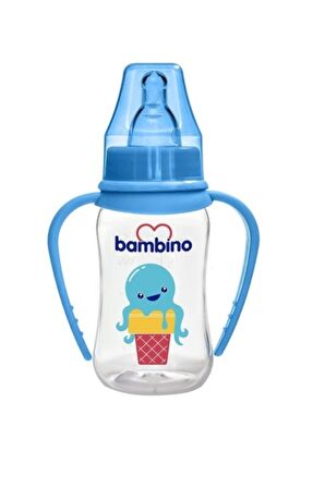 Bambino B065 Kulplu PP Biberon 150 ml Mavi