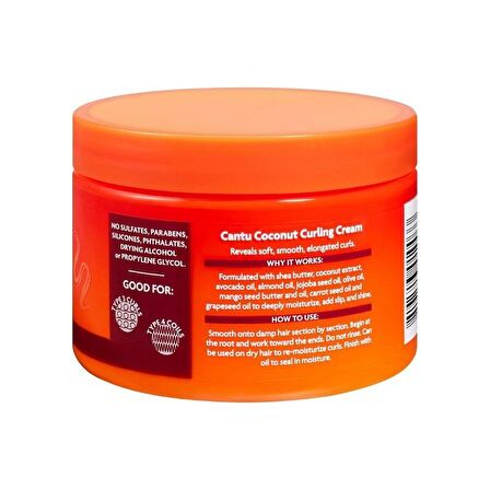 Cantu Kıvırcık ve Dalgalı Saçlar İçin Hindistan Cevizli Bukle Belirginleştirici Saç Kremi 340 gr