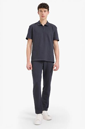 Regular Fit Eşofman Altı Beli Bağcıklı Cep Detaylı Düz Paça