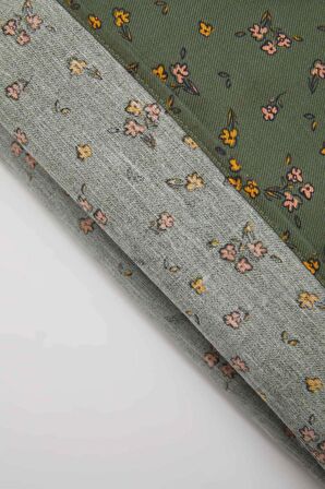 DeFacto Kız Bebek Çiçekli Uzun Kollu Twill Elbise C0498A524SPGN432