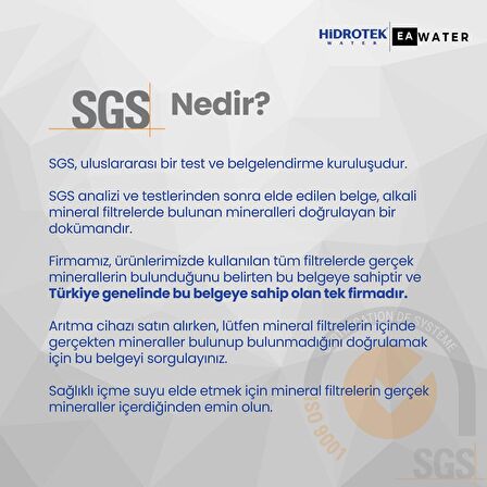 HİDROTEK 10 Aşamalı Zengin Mineralli En Iyi Su Arıtma Cihazı Pompalı