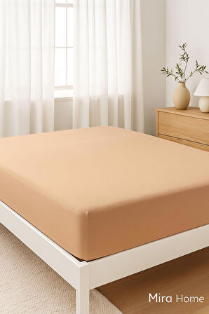 Çift Kişilik Düz Penye  %100 Pamuklu Lastikli Çarşaf 180X200