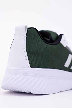 Dijital Baskılı Unisex Yeşil Sneaker - Beyaz Desenli Günlük Ayakkabı