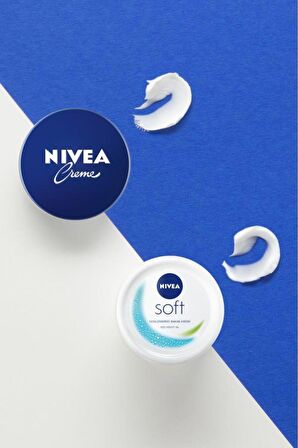 Nivea Soft Nemlendirici Vücut Bakım Kremi 200ml, Yüz, Vücut ve El, E Vitamini, Jojoba Yağı, X2 Adet