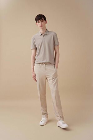 DeFacto Modern Fit Polo Yaka Basic Düz Dokulu Kısa Kollu Tişört B6374AX24SPGR322