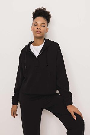 DeFactoFit Oversize Premium Kapüşonlu Sporcu Sweatshirt B1790AX23AUAR231