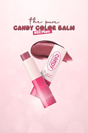 Şeker Gibi Parlayan ve Nemlendiren Dudak Balmı A'PIEU The Pure Candy Color Balm (No.02 Plum)