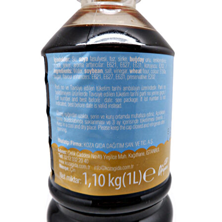 Tuzu Azaltılmış Soya Sosu Chefline Asia 1,10 Kg (1lt)