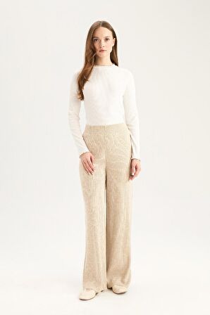 DeFacto Relax Fit Triko Pantolon Geniş Bol Paça Basic Düz Esnek Belli E2940AX24WNER13