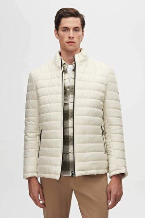 Ds Damat Slim Fit Taş Rüzgar Geçirmez Elyaf Dolgulu Şişme Mont 3HF07ORT04262