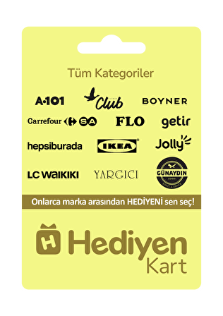 Hediyen Kart - Tüm Kategoriler- 5000 TL