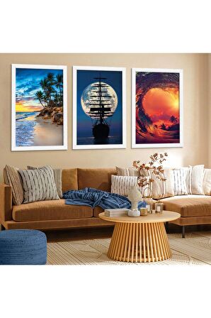 GOLD AYNALI PLEKSİ ÇERÇEVELİ NÖTR MODEL GRİ BEJ KAHVERENGİ SOYUT DESENLİ ÇİZİM TABLO