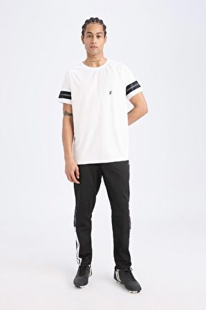 DeFactoFit Sporcu Jogger Eşofman Altı Slim Fit Dar Kesim Standart Paça Skuba Dalgıç Kumaş D0670AX24AUBK81