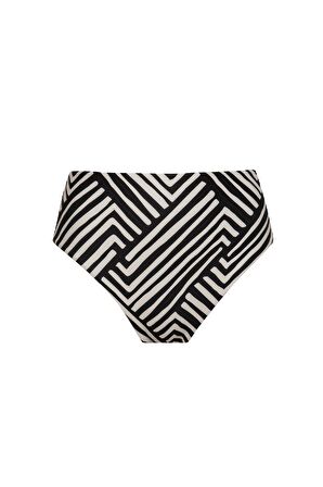 DeFacto Regular Fit Çizgili Yüksek Bel Bikini Altı-Fall in Love C3199AX24SMBK81