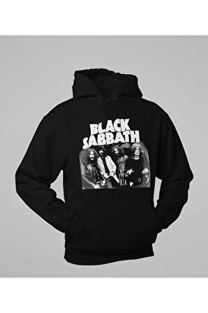 Müzik Grubu Black Sabbath Baskılı Unisex Oversize Rock Metal Hoodie
