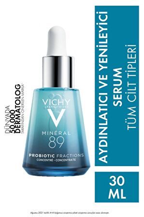 Vichy Mineral 89 Yaşlanma Karşıtı Kolajen 30 Yaş + Gece-Gündüz Yüz ve Boyun Serumu 30 ml 