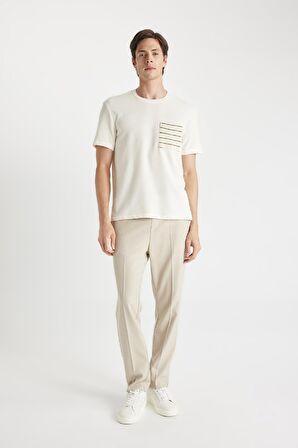 DeFacto Regular Fit Bisiklet Yaka Kısa Kollu Havlu Kumaş Tişört A8695AX24SMER140