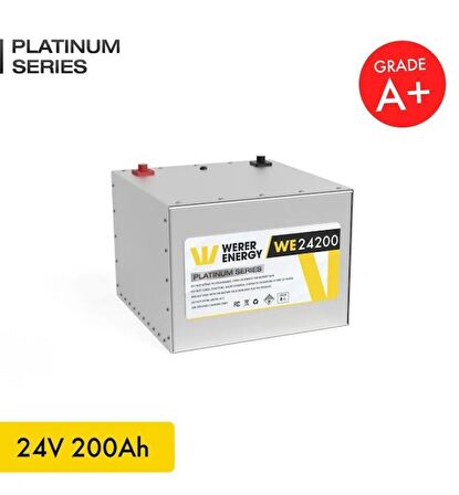 24V 200Ah LiFePO4 Platinum Series Bluetooth'lu Lityum Demir Fosfat Akü 