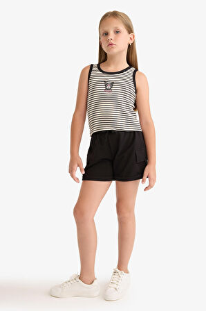 Kız Çocuk Kargo Cep Şort