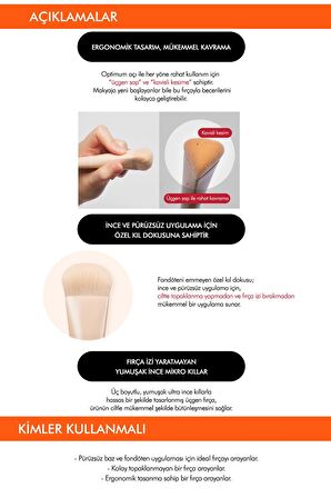 Pürüzsüz Uygulama Sunan Fondöten & Baz Fırçası Radiance Perfect Fit Brush