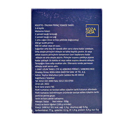 Scotti Arborio Pirinci 500 gr