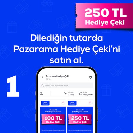 1-7 Eylül'de Geçerli 250 TL Hediye Çeki 