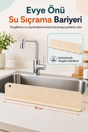 Evye Önü Su Sıçrama Önleyici Bariyer – Bulaşık Yıkama Sıçrama Koruyucu | Tezgah önü Su Bariyeri