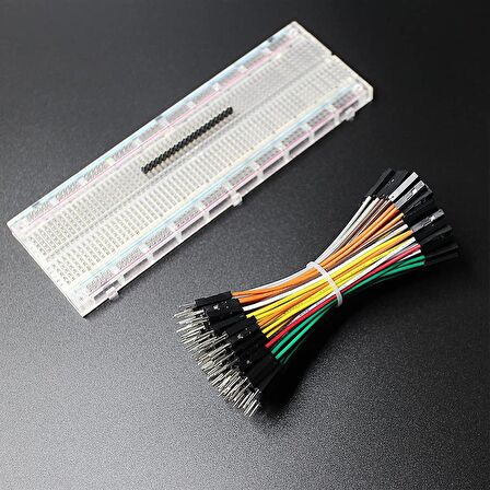 Çok Renkli 10cm 20 Adet 24AWG Erkek – Dişi Breadboard Jumper Kablosu