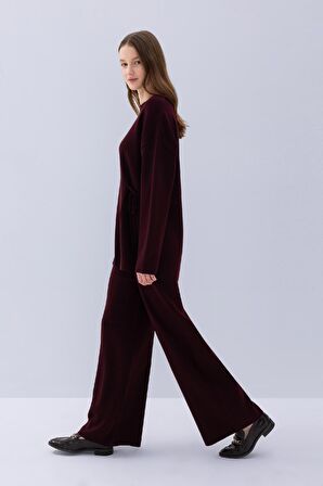 DeFacto Triko Pantolon Regular Fit Beli Lastikli Cepli Düz Basic Düz Paça D7511AX24WNBR171