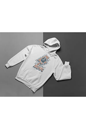AC DC Müzik Grubu Baskılı Unisex Oversize Tasarım Hoodie