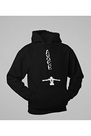 Asce Baskılı Unisex Oversize Anime Hoodie