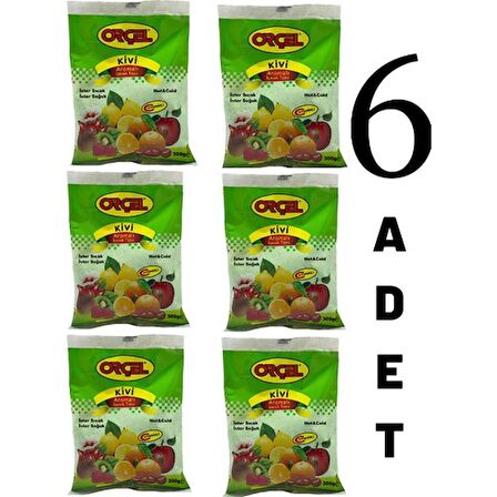 Orçel Kivi Aromalı İçecek Tozu Oralet Çay 300gr.x 6 Adet