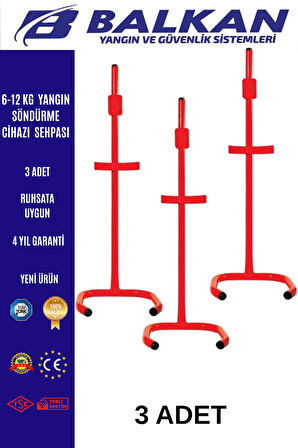 6-12 kg Yangın söndürme cihazı sehpası 3 Adet