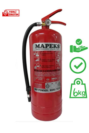 Zirve 6kg Ruhsata Uygun KKT Tozlu Yangın Söndürme Tüpü