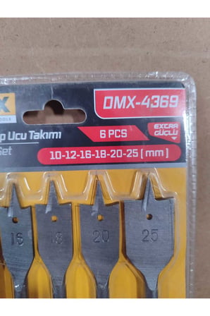 Ahşap Delme Ucu Tahta Sunta Plastik Alçıpan Delme Ucu Yaprak Matkap Ucu Takımı Bits Uç 6'lı Set