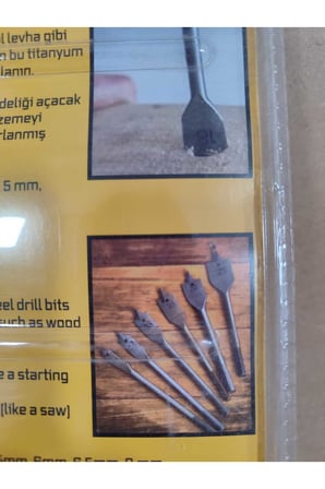Ahşap Delme Ucu Tahta Sunta Plastik Alçıpan Delme Ucu Yaprak Matkap Ucu Takımı Bits Uç 6'lı Set