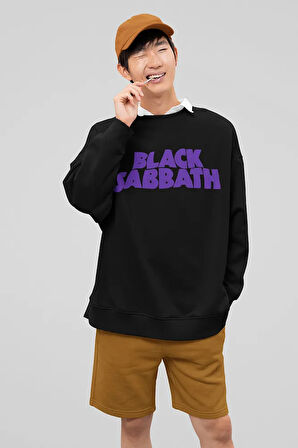 Black Sabbath Müzik Grubu Baskılı Unisex Oversize Sweatshirt