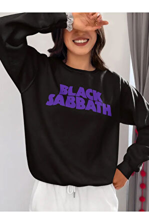 Black Sabbath Müzik Grubu Baskılı Unisex Oversize Sweatshirt