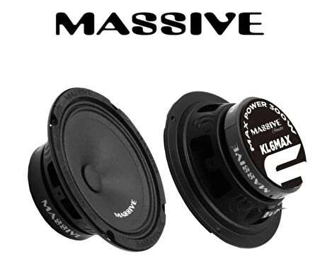 Massive Ms-kl6max 16 Cm Oto Midrange Hoparlör Deprem Serisi Çifti 600wat-200w Rms 1takım/2adet.