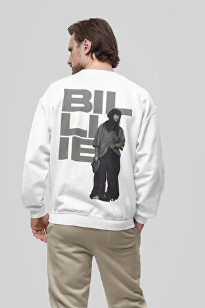 Tasarım Billie Eilish Baskılı Unisex Oversize Şarkıcı Sweatshirt