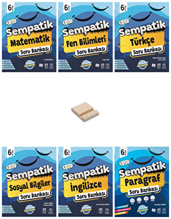 6. Sınıf Sempatik Tüm Dersler Soru Bankası 6lı Set + Telefon Standı