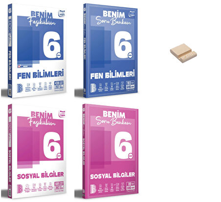 Benim Hocam 6. Sınıf Fen ve Sosyal Fasikülüm ve Soru Bankam 4lü Set + Telefon Standı