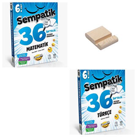 Ünlüler Karması 6. Sınıf Sempatik Matematik ve Türkçe 36 Haftalık Kazanım Denemeleri + Telefon Standı