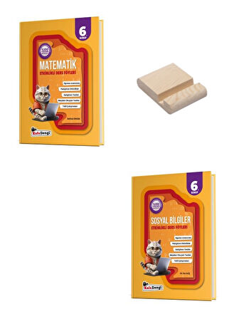 Kafa Dengi 6. Sınıf Matematik ve Sosyal Bilgiler Etkinlikli Ders Föyleri + Telefon Standı