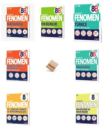 Fenomen LGS 2027 B Serisi Matematik Fen Türkçe Geometri Paragraf İnkılap ve Din 7li Set Soru Bankası + Telefon Standı