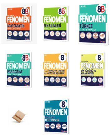 Fenomen LGS 2027 B Serisi Matematik Fen Türkçe İnkılap Din Paragraf ve Test Book 7li Set Soru Bankası + Telefon Standı