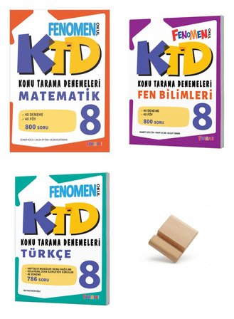 Fenomen LGS 2027 Matematik Fen Bilimleri ve Türkçe 3lü Set Konu Tarama Denemeleri + Telefon Standı